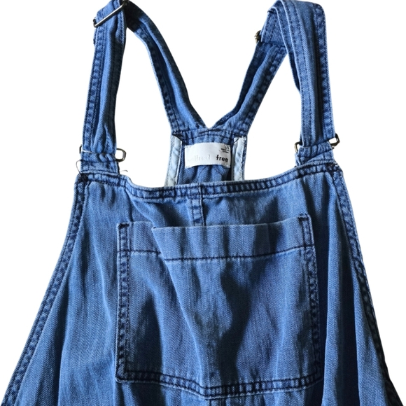 Aritzia WILFRED FREE Valletta Overalls Cropped Chambray Size XS Lightweight - Picture 7 of 11